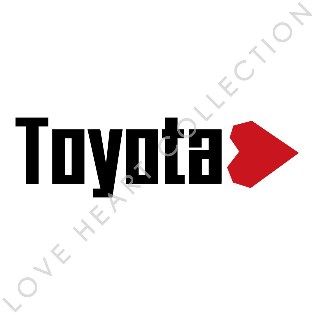 新品・未使用☆トヨタ　ハートステッカー　ブラック　1枚　LOVE HEART COLLECTION　TOYOTA　|デカール|切り文字|切文字|新品|送料無料