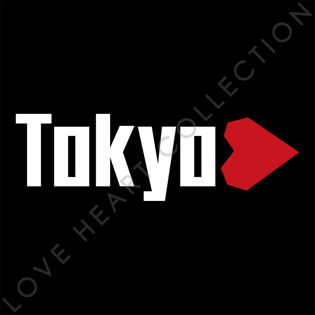 新品・未使用☆東京　ハートステッカー　ホワイト　1枚　LOVE HEART COLLECTION　TOKYO とうきょう　|切り文字|切文字|新品|送料無料