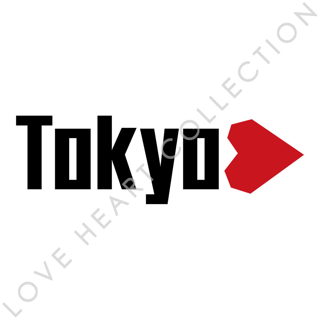 新品・未使用☆東京　ハートステッカー　ブラック　1枚　LOVE HEART COLLECTION　TOKYO とうきょう　|切り文字|切文字|新品|送料無料