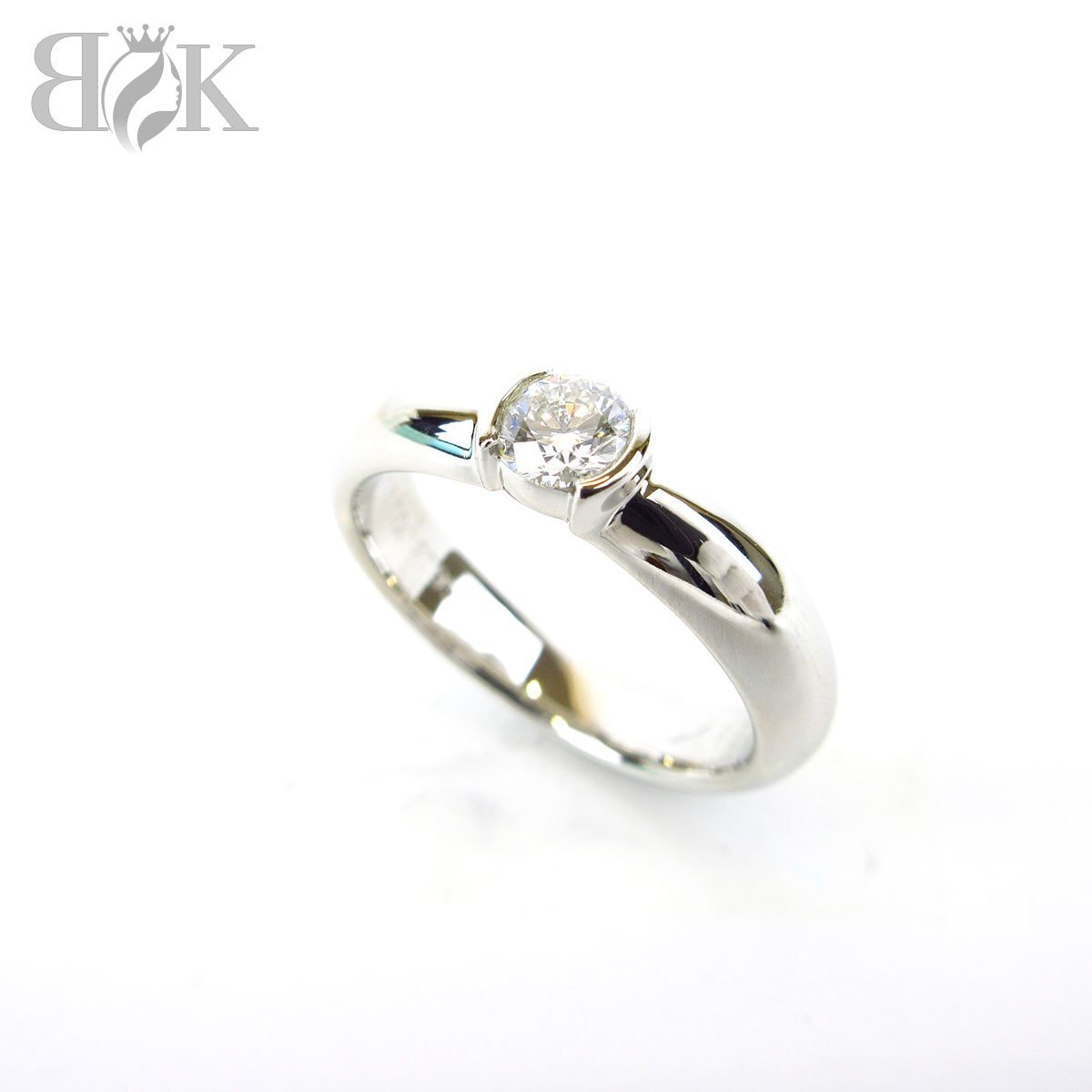 仕上げ済み ティファニー ドッツ ソリティア リング 指輪 Pt950 プラチナ 0.25ct 1Pダイヤ 約9号 総重量約6.8g TIFFANY&Co. ◇