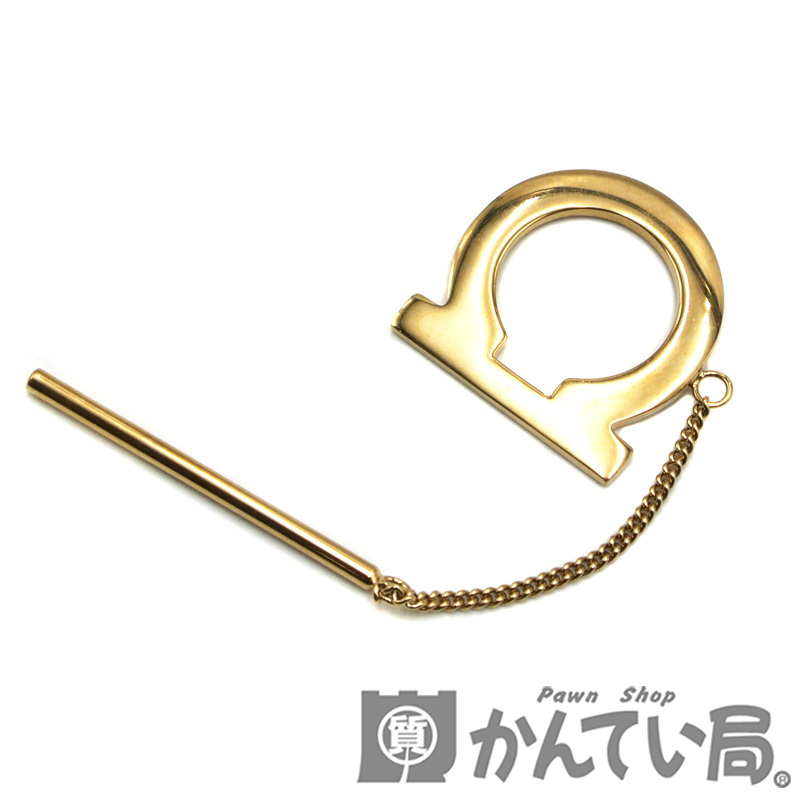 21050 Ferragamo【フェラガモ】スカーフリング ガンチーニ ゴールドカラー アクセサリー レディース イタリア製【中古】USED-B