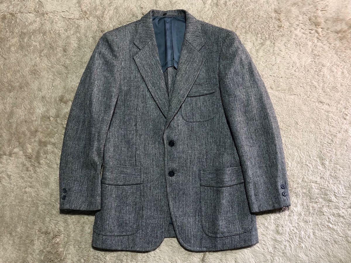 メンズ　 OSK JEFF ツイード　シングルジャケット　 ブレザー　グレー系　Mくらい
