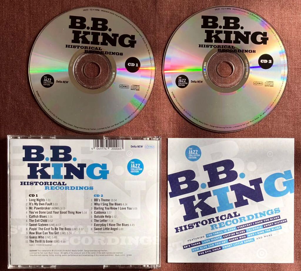 2枚組CD/B.B.キング/B.B.KING/ヒストリカル・レコーディングズ/ジャズ・コレクター・エディション/名演19曲収録BLUES GUITAR名匠/ブルース