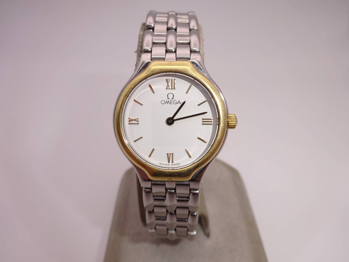 ☆ オメガ デビル SSXK18YG QZ レディース 腕周 約15.0㎝位 中古 ブレス ☆
