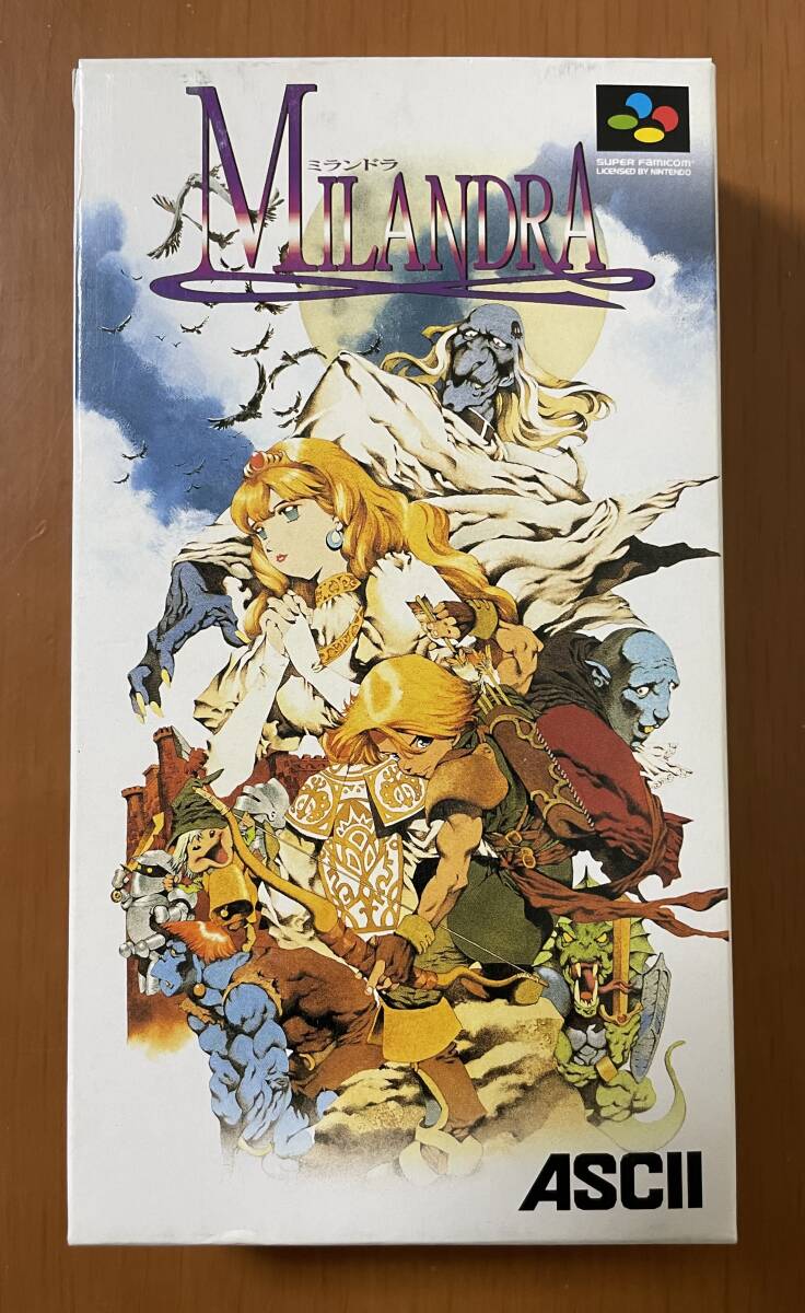 ［美品］激レア ASCII ミランドラ MILANDRA 箱説ハガキ付き　スーパーファミコン