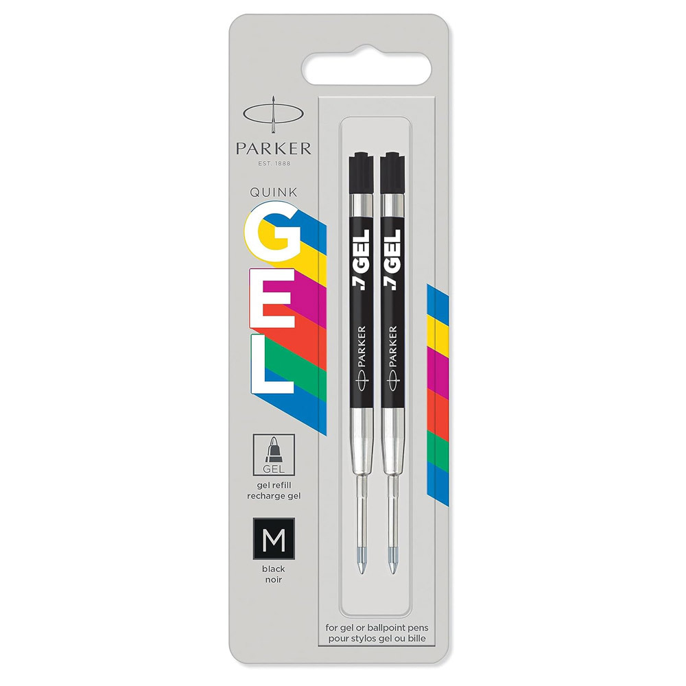 替芯 替え芯 パーカー ボールペン リフィール ジェルペン ゲルインクリフィル M 中字 0.7mm 2本入り 2148938 正規輸入品ｘ１パック