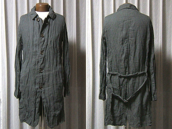 ジョンブル JOHN BULL リネンシャンブレー コート 麻 グレー サンプル