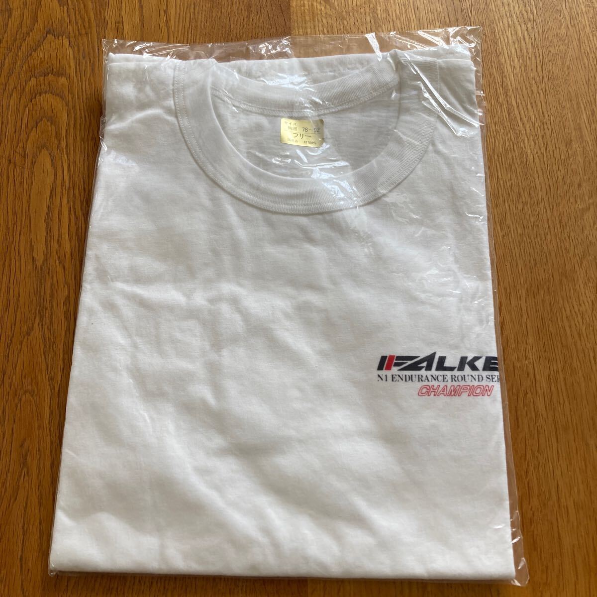 FALKEN/ファルケンTシャツ/サイズF/フロントプリント/腕ロゴプリント/当時物/保管品/非売品/未使用/タイヤメーカー/希少