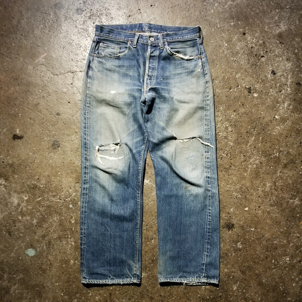 LEVI'S 60s 501 BIG E 前期 Vステッチ ボタン裏6 足長R 赤耳 リーバイス デニム ジーンズ 1960s vintage 