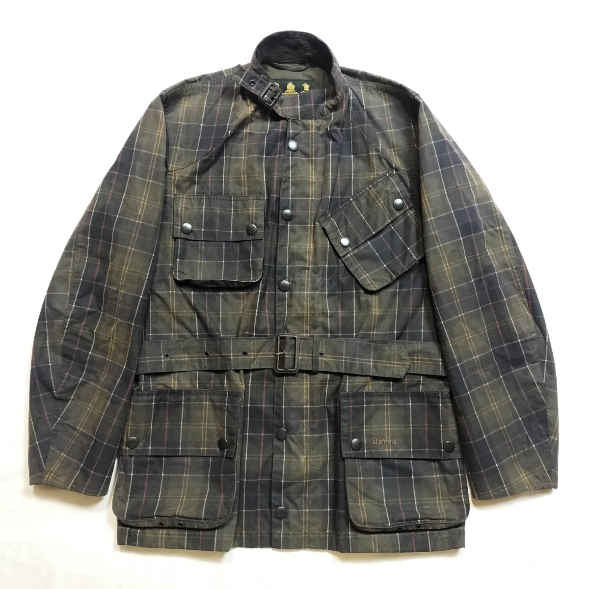 Mint Barbour tartan international wax　M オリーブ　バブアー 　タータン　インターナショナル