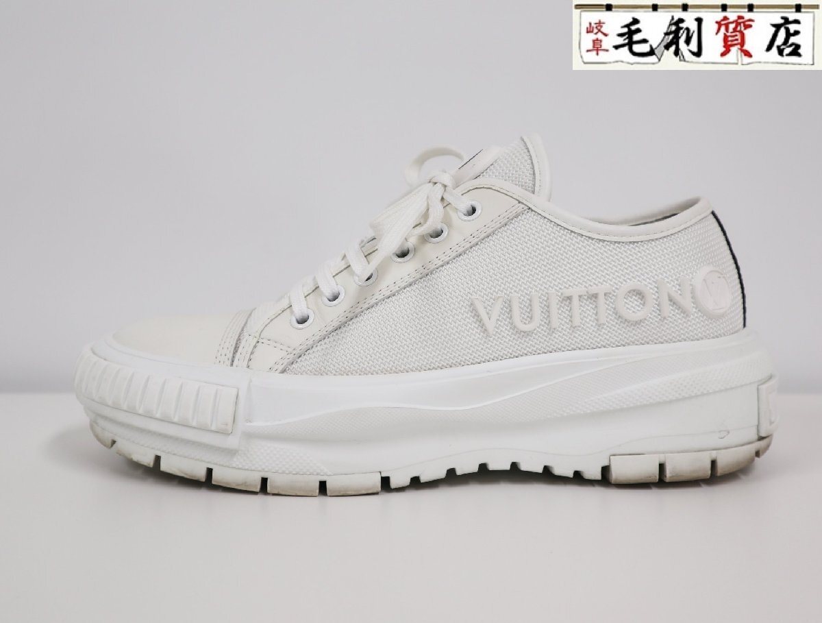 ルイヴィトン LOUIS VUITTON スクワッドライン 1A9RON レディース スニーカー ホワイト モノグラム サイズ38 24.5ｃｍ 美品 靴