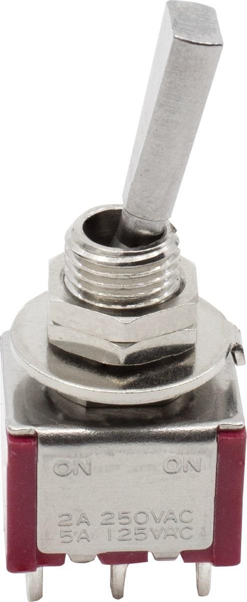 スイッチ Switch - Carling, Mini Toggle, DPDT, 2 Position, Solder Lugs, Flatted [送料170円から 同梱可]