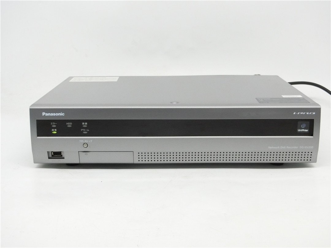 中古 Panasonic ネットワークディスクレコーダー DG-NV200/1L　防犯カメラ専用レコーダー　通電のみ確認済み　HDD無しジャンク品　送料無料