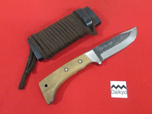 K292■兼常作 / 傳古式魔鬼利 / ハンティングナイフ 狩猟刀 / 刃渡り130mm 全長300mm // サヤ付 鞘付 ケース付