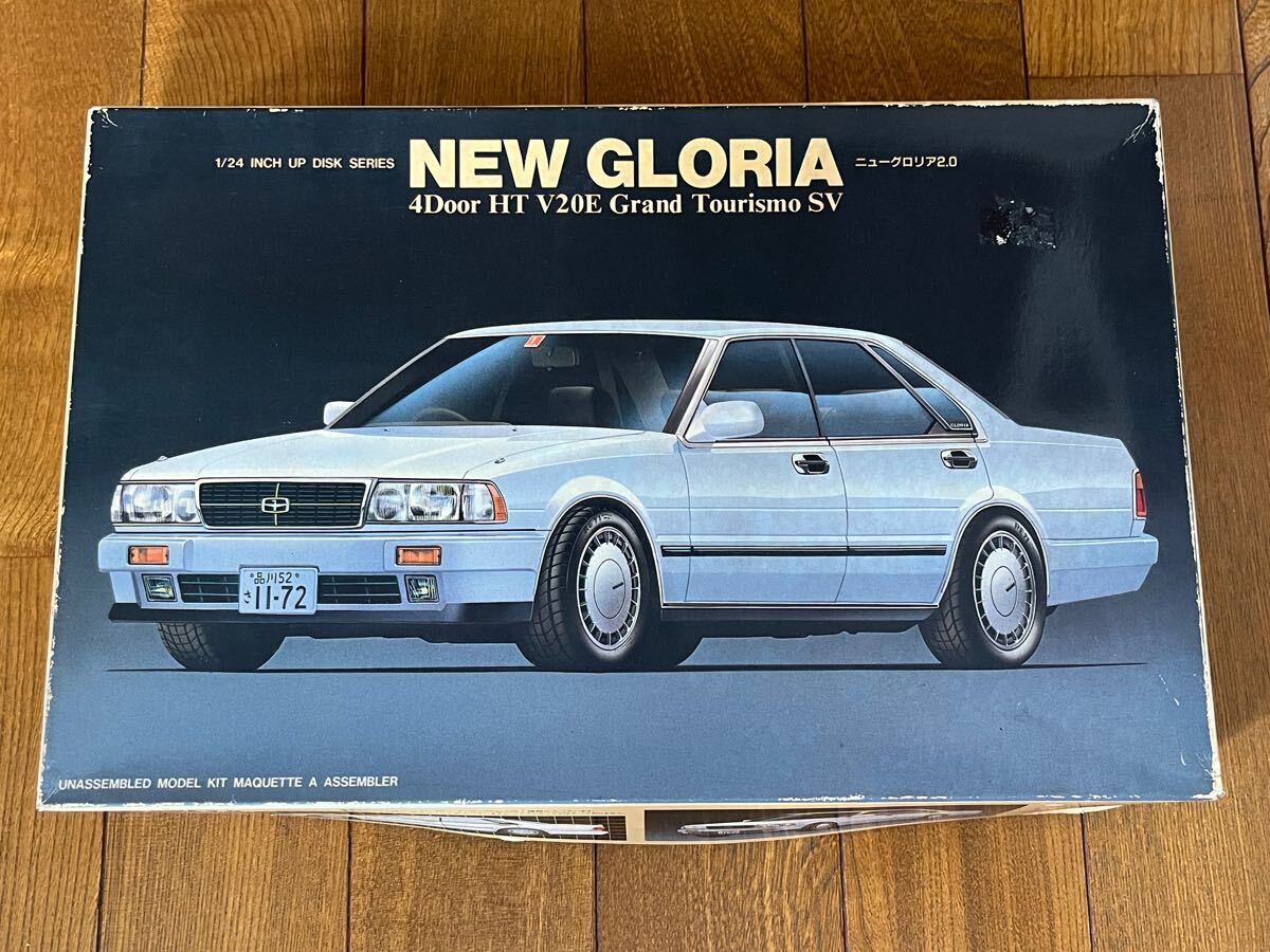 フジミ 1/24 NEW GLORIA ニューグロリア 2.0 4ドア ハードトップ V20E GT SV Y31 新品未使用 未組立 レア 希少 絶版 当時物 FUJIMI(38-36)