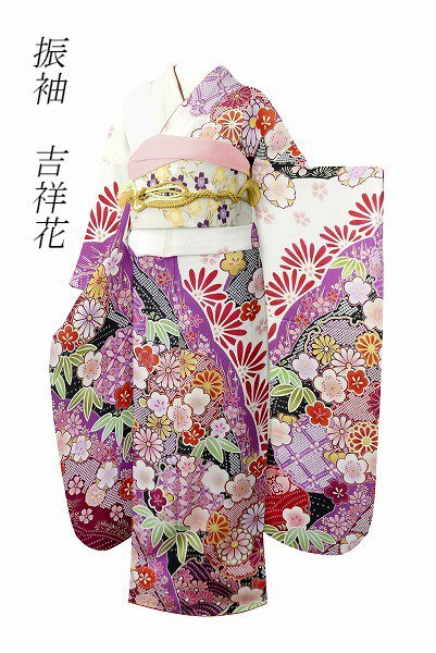 【送料無料】美品 振袖 オフホワイト 絞り 金彩加工 金駒刺繍 菊 桜 雪輪 トールサイズ 身丈170cm 成人式 結婚式 正絹 仕立上がり m-6862