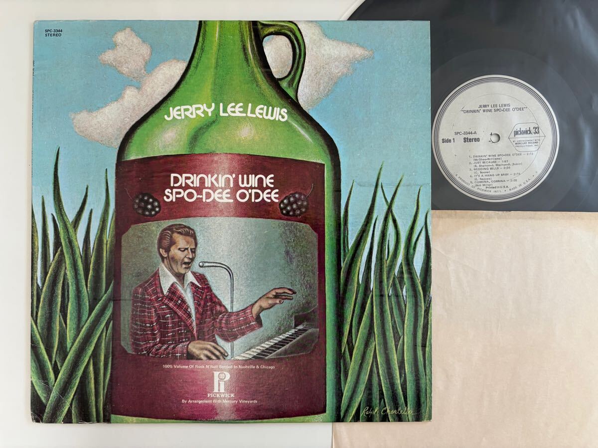 【73年US盤】Jerry Lee Lewis/ Drinkin' Win Spo-Dee O'Dee LP PICKWICK SPC3344 ジェリー・リー・ルイス,100%Rock'N'Roll,Corrina Corrina