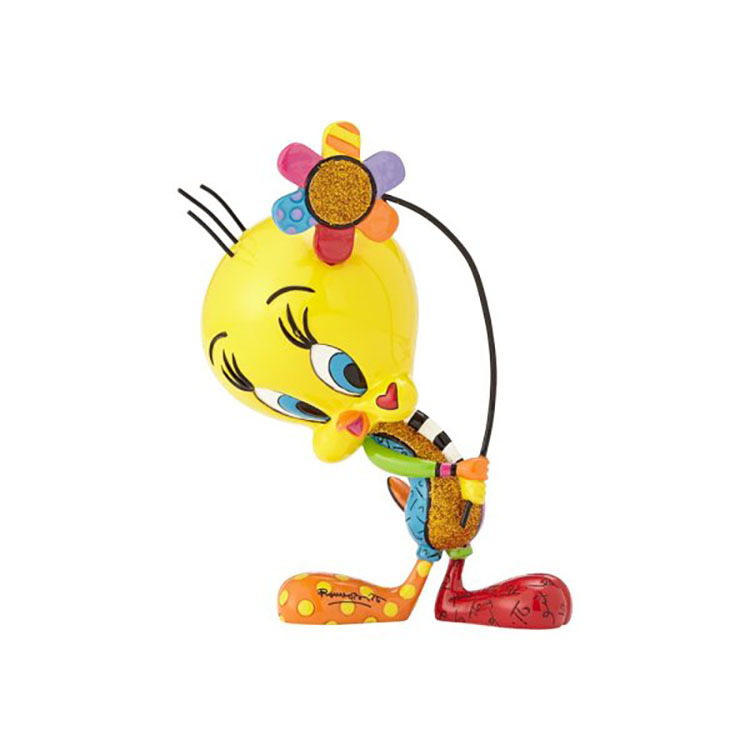 フィギュア Looney Tunes by Britto トゥイーティー ＆ フラワー12cm ルーニーチューンズ enesco