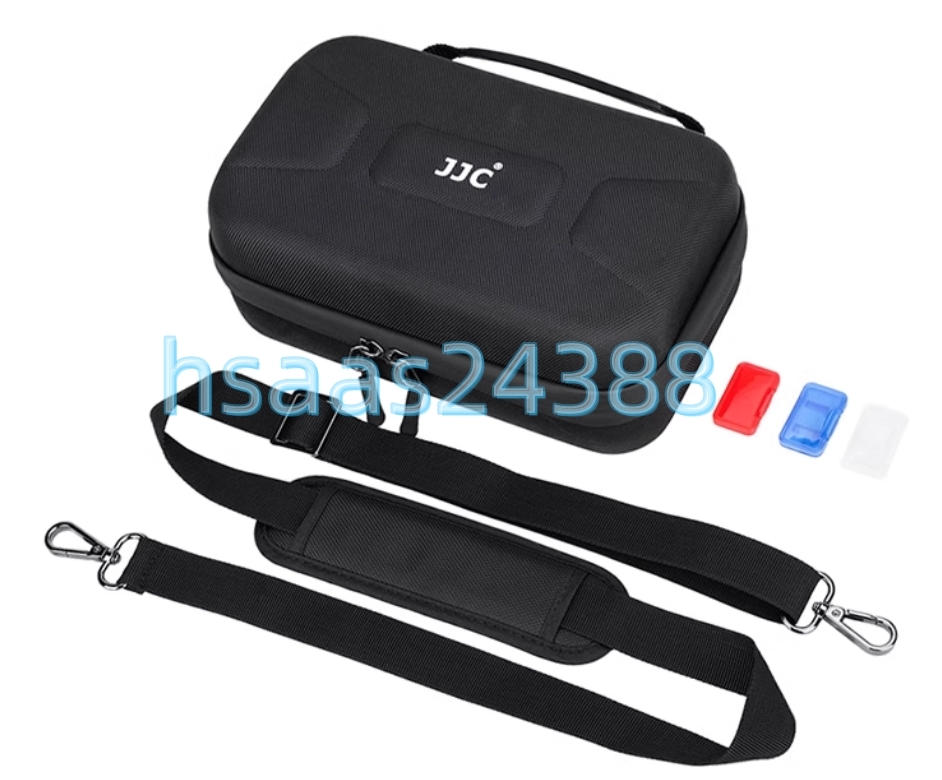 JJC DJI OSMO Pocket 3用 vlog カメラバッグ 耐衝撃 撥水 ショルダーバッグ 収納ケース 防塵 カメラ保護 Micro SDカードケース *3枚