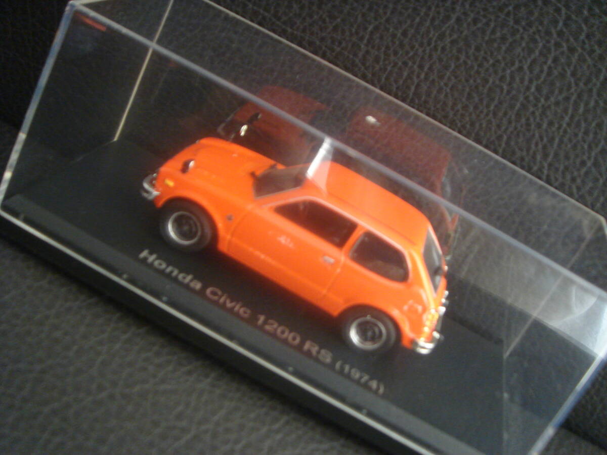 1/43 ホンダ シビック 1200 RS 1974年 HONDA Civic レア オレンジカラーが綺麗!!