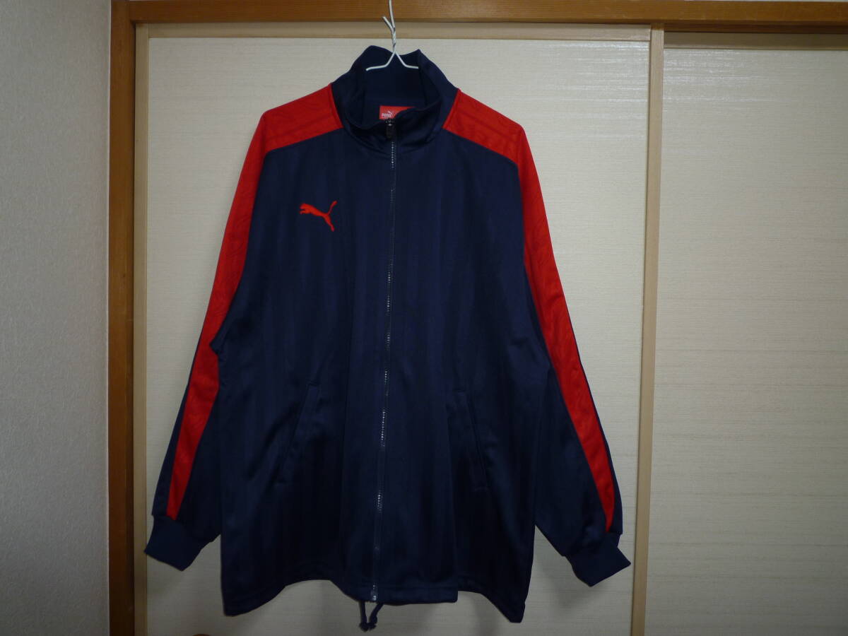 プーマ シャドーストライプジャージ 紺×赤 L～Oサイズ