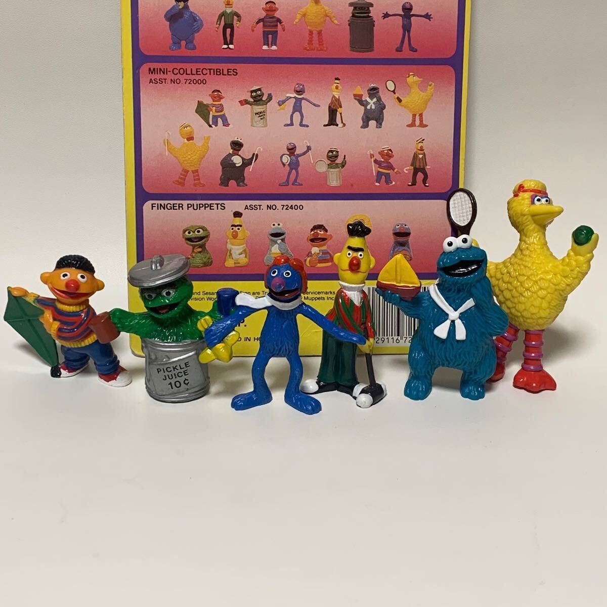 【Vintage】TARA TOY セサミストリート PVC フィギュア クッキー モンスター オスカー アーニー バート グローバー Sesame Street 80's 
