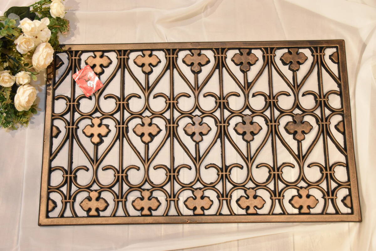 PAY3・D-LA1-2*約45×75*エントランス*マット*スクエア*アンティークブラウン*ラバーマット*泥落とし*おしゃれ*華やか*高級感*靴汚れ*屋外