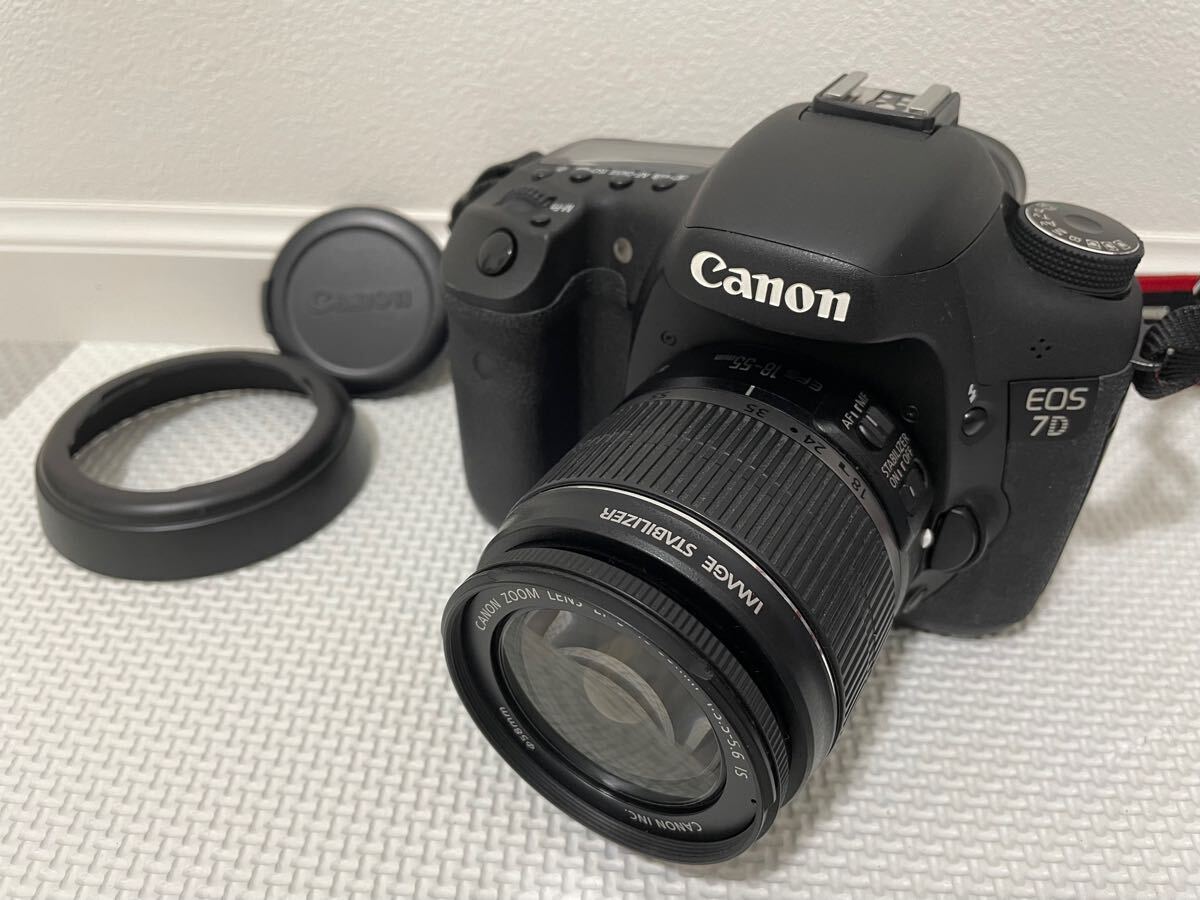 【美品・通電OK】キャノン　EOS　７D　EF－S　18‐55　3.5‐5.6　IS