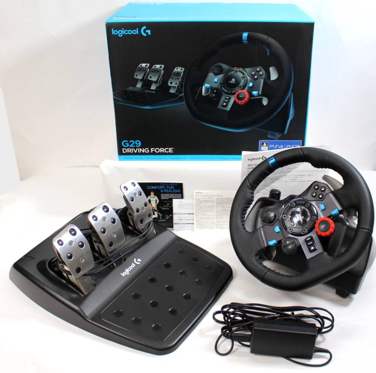 Y6589＃◆中古美品◆logicool ロジクール G29 DRIVING FORCE ドライビングフォース レーシングステアリング LPRC-15000