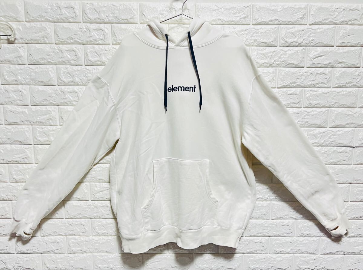 [美品]ELEMENT メンズ PALE HO パーカー　ホワイト　XLサイズ