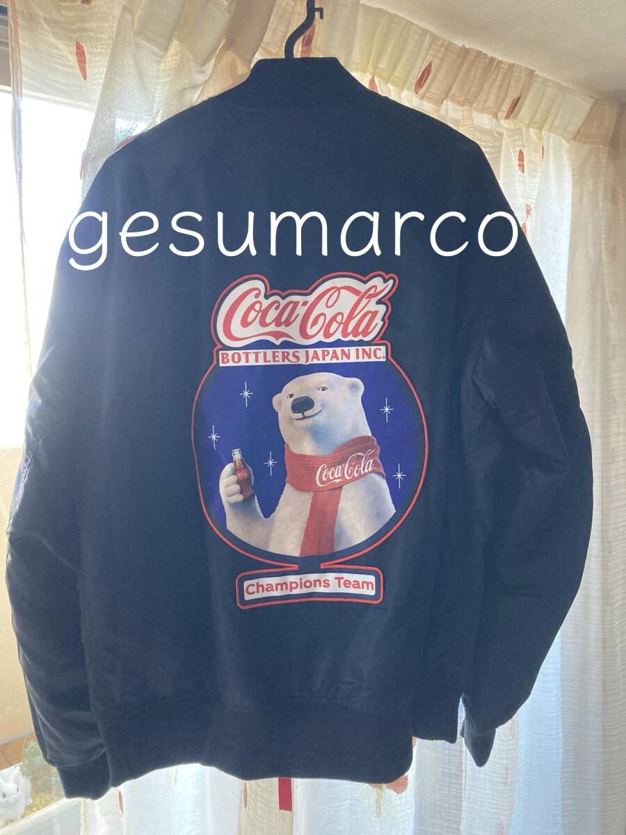 【美品・レア】【３L】【送料込み】コカ・コーラ ブルゾン ジャンパー ジャケット コカコーラ しろくま 白熊 