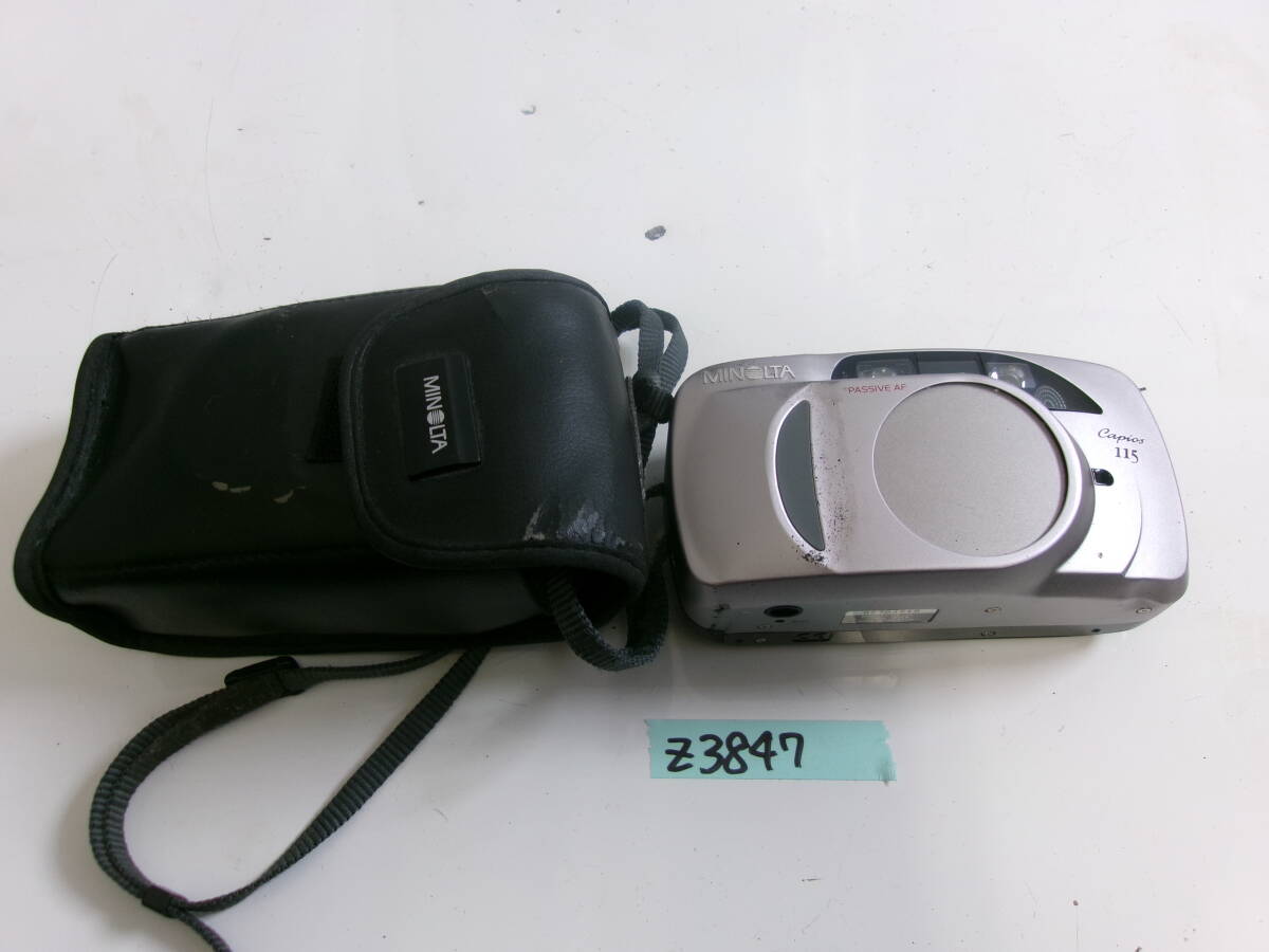 (Z-3848)MINOLTA コンパクトカメラ CAPIOS115 簡易動作確認済み ※シャッターフラッシュOK 現状品