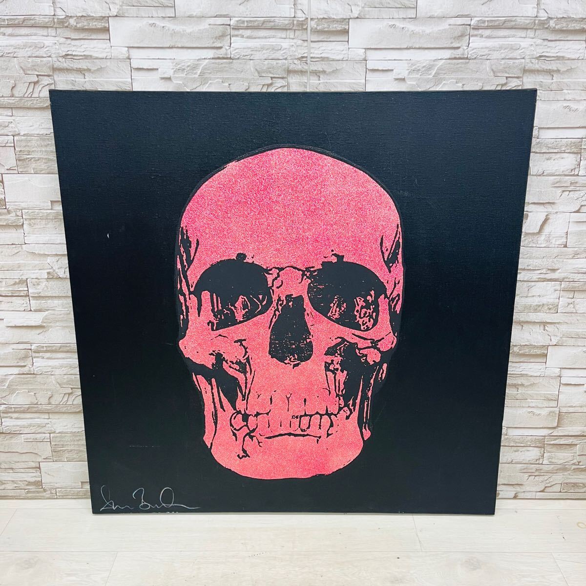 ☆希少☆ ニューヨークギャラリー SHANE BOWDEN シェーンボーデン スカル 特大 91×91cm SKULL