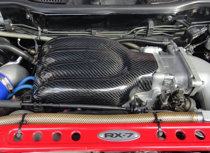 希少 マツダ RX-7 FD3S 全年式対応 綾織り ドライカーボン カーボン サージタンクカバー