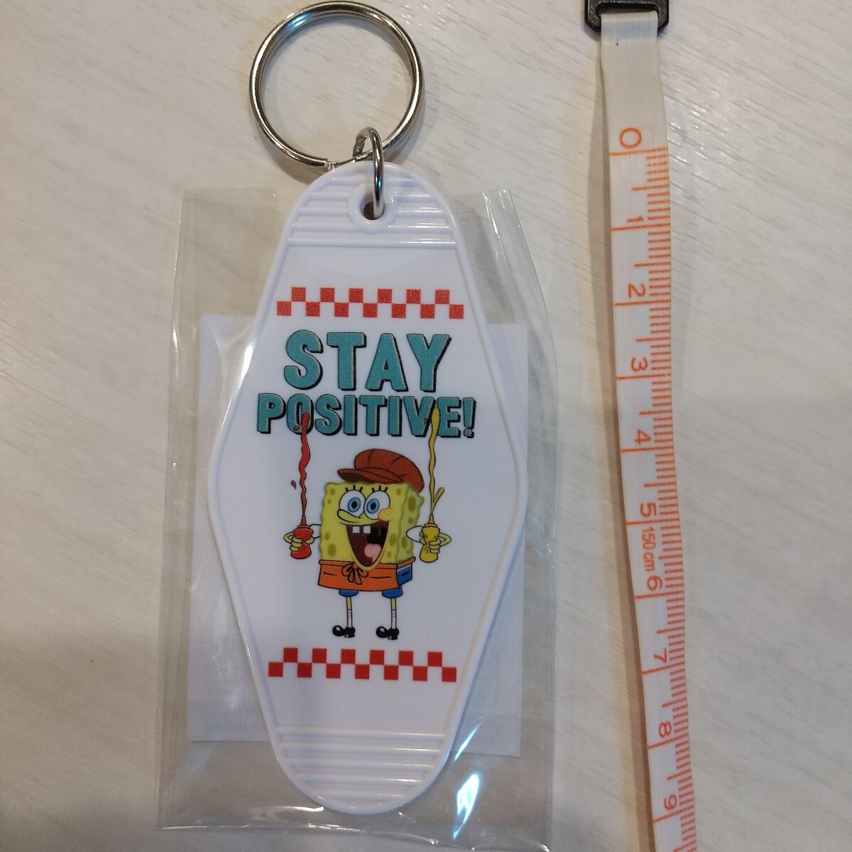 【スポンジボブ】モーテル キーホルダー*ホワイト