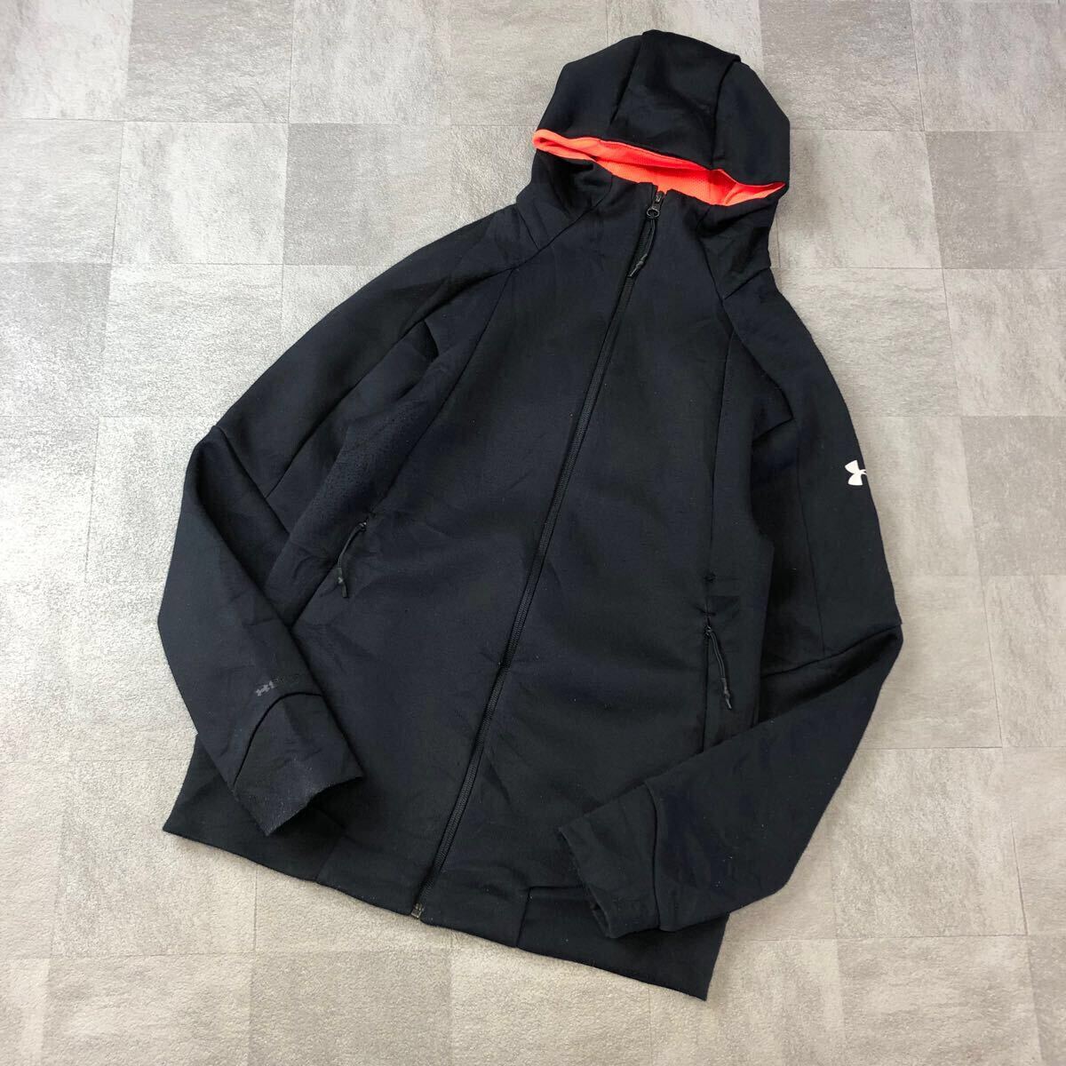 UNDERARMOUR アンダーアーマー　STORM ジップアップパーカー　 ジャケット　FITTED ブラック黒　サイズSM 古着