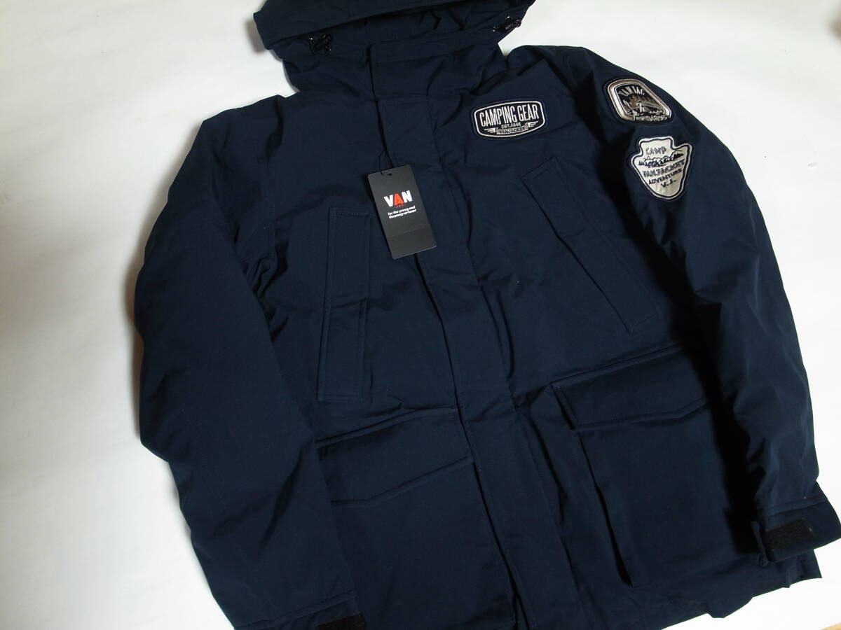 【送料無料】★VAN JAC ヴァンヂャケット★フード付き 中綿 コート★ネイビー★M★VAN JACKET 