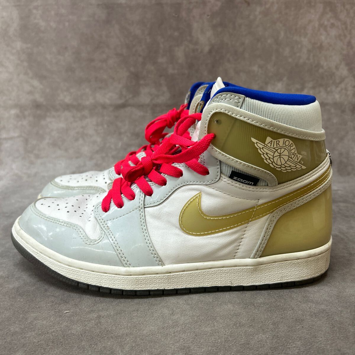 28cm AIR JORDAN 1 HI ZOOM R2T CK6637-104 エアジョーダン 1 ハイ ズーム R2T レーサーブルー メンズ スニーカー 中古