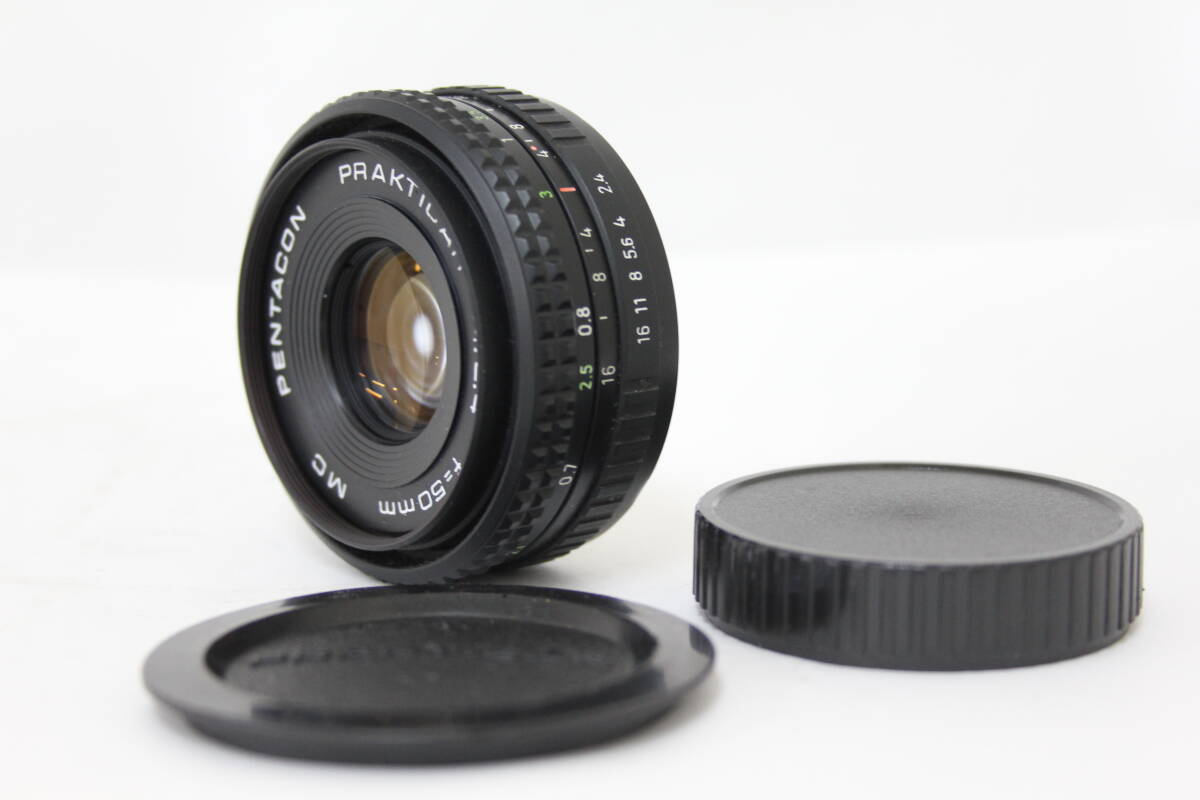 【返品保証】 ペンタコン Pentacon Prakticar 50mm F2.4 MC 前後キャップ付き レンズ M419