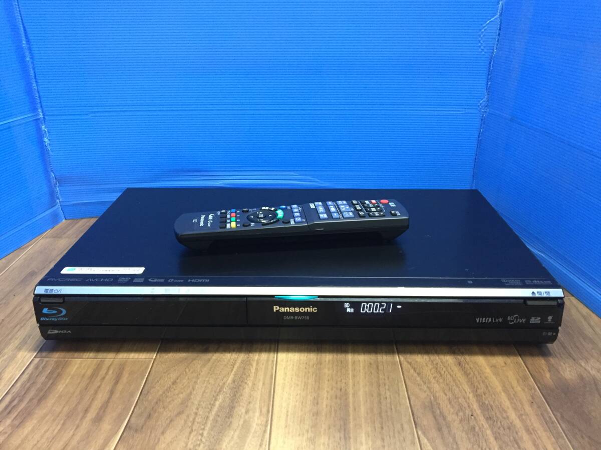 パナソニックブルーレイレコーダー DMR-BW750　純正リモコン付き　中古品4888