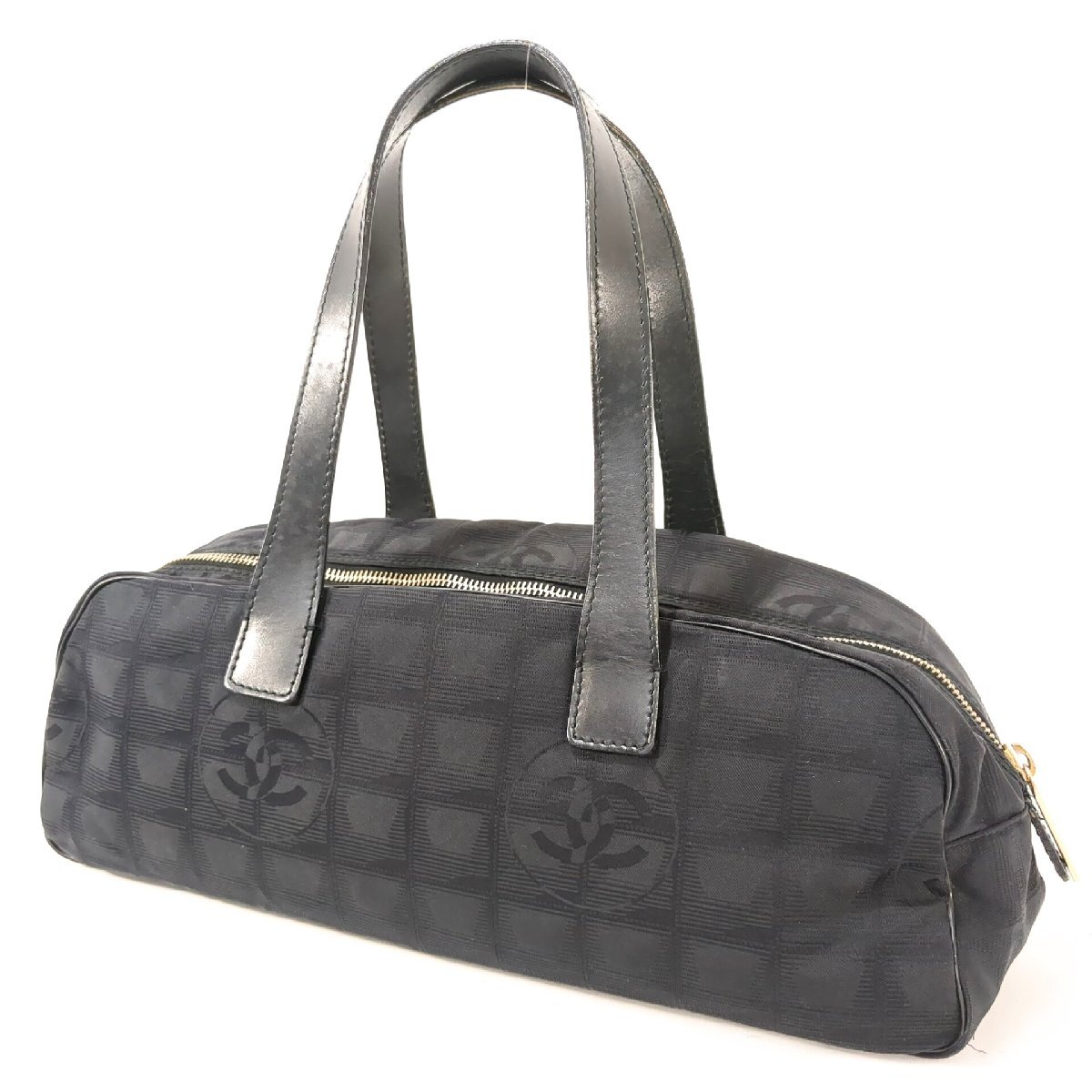CHANEL シャネル ニュートラベルライン ミニボストンバッグ ハンドバッグ コンパクト 軽量 ブラック 黒 中古