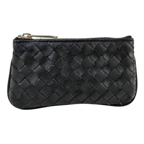 BOTTEGA VENETA ボッテガヴェネタ コインケース イントレチャート キーリング付き ブラック レザー 小銭入れ 財布 ウォレット コンパクト