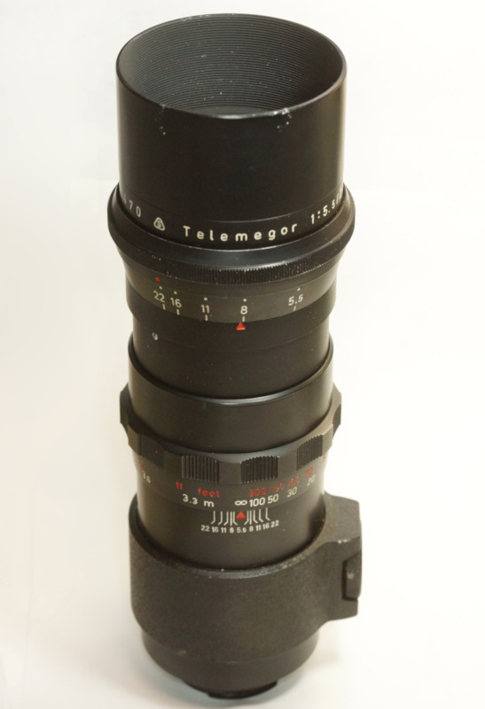 ドイツ製 Meyer-Optik Telemegor 1:5.5/250 V Exakta 5N-470 QS ブラック 絞羽15枚