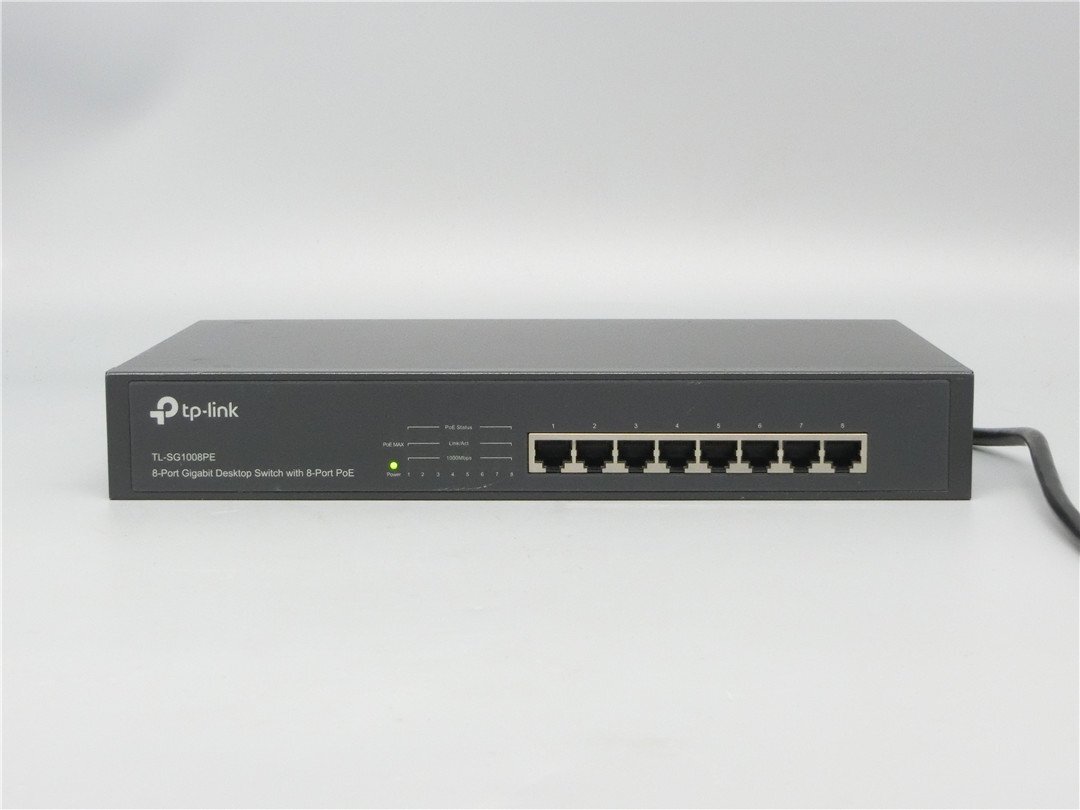中古　動作確認済み TP-Link スイッチングハブ PoE ギガ 8ポート ギガビット TL-SG1008PE送料無料