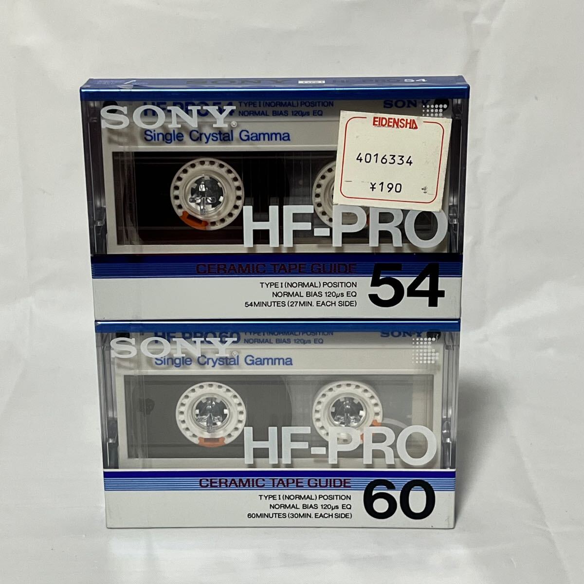 未開封品　SONY HF-PRO60・54 2本　 カセットテープ　 ノーマルポジション　希少　レア　当時物　保管品