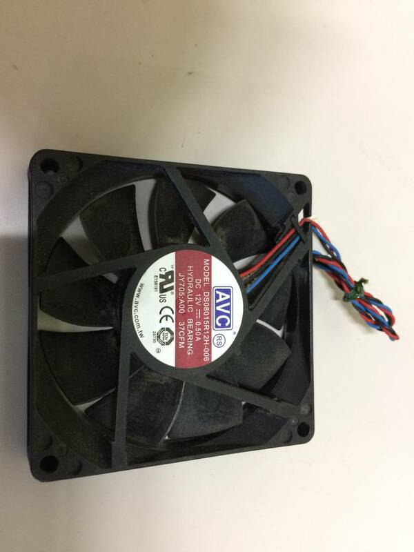 中古品 AVC DS08015R12H-006 DC12V 0.50A 8cm 動作確認済 現状品②