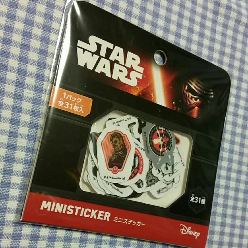 【新品未開封】 Disney STAR WARS MINI STICKER 1P31枚入 ／ スターウォーズ フォースの覚醒 31枚入 シール ミニステッカー　定価４００+税