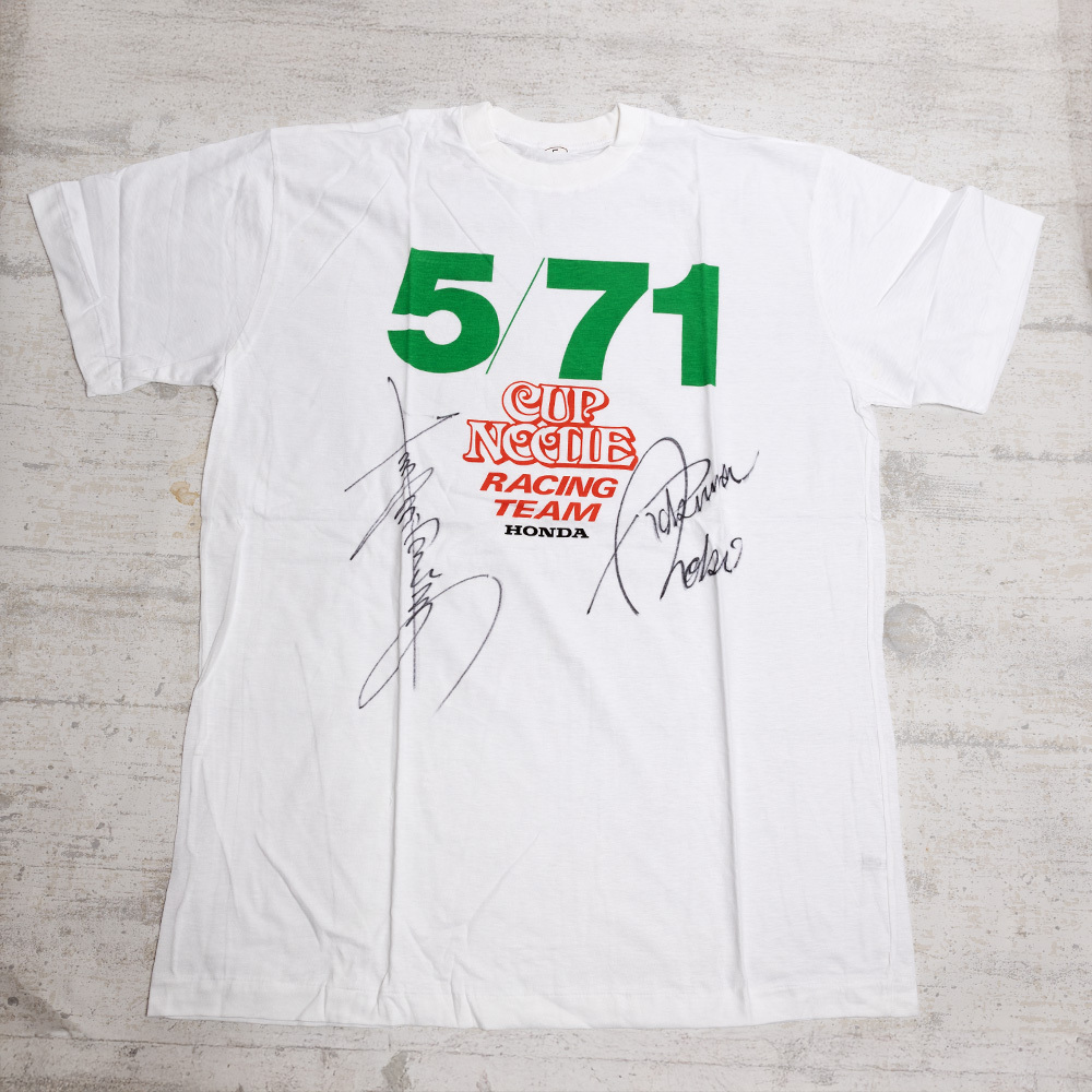 青木宣篤・青木拓磨　青木兄弟直筆サイン入り　カップヌードルレーシングチームTシャツ　未使用　貴重品