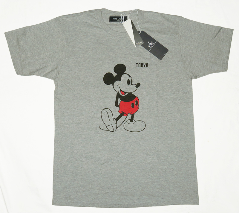 WHIZ LIMITED 19SS 19周年記念ミッキーTシャツ L 新品 グレー ウィズ ディズニー Disney Mickey Mouse