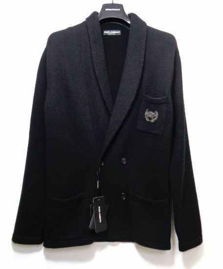 メンズ ドルチェ&ガッバーナ カシミア セーター ジャケット ブラック48